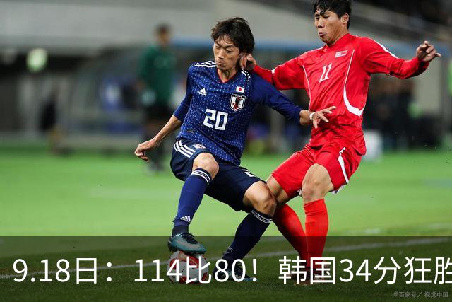 9.18日：114比80！韩国34分狂胜约旦晋级4强，中国男篮收到两个坏消息，李贤重这关怎么过